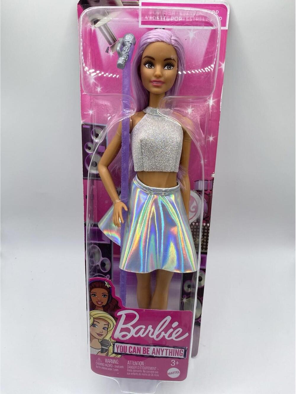 Barbie You Can Be Anything Pop Star Doll Purple Hair FXN98 Mattel NEW